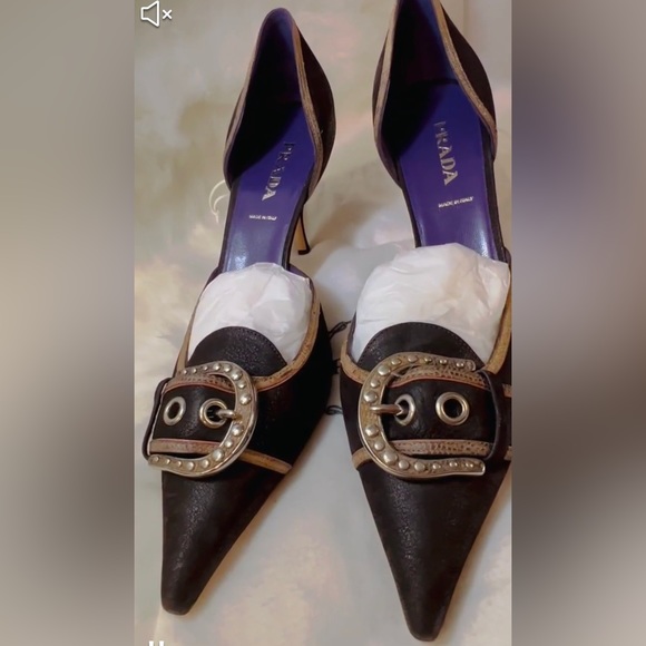 Prada Italy Chocolate Drake Brown heels 🤎 - Picture 1 of 10